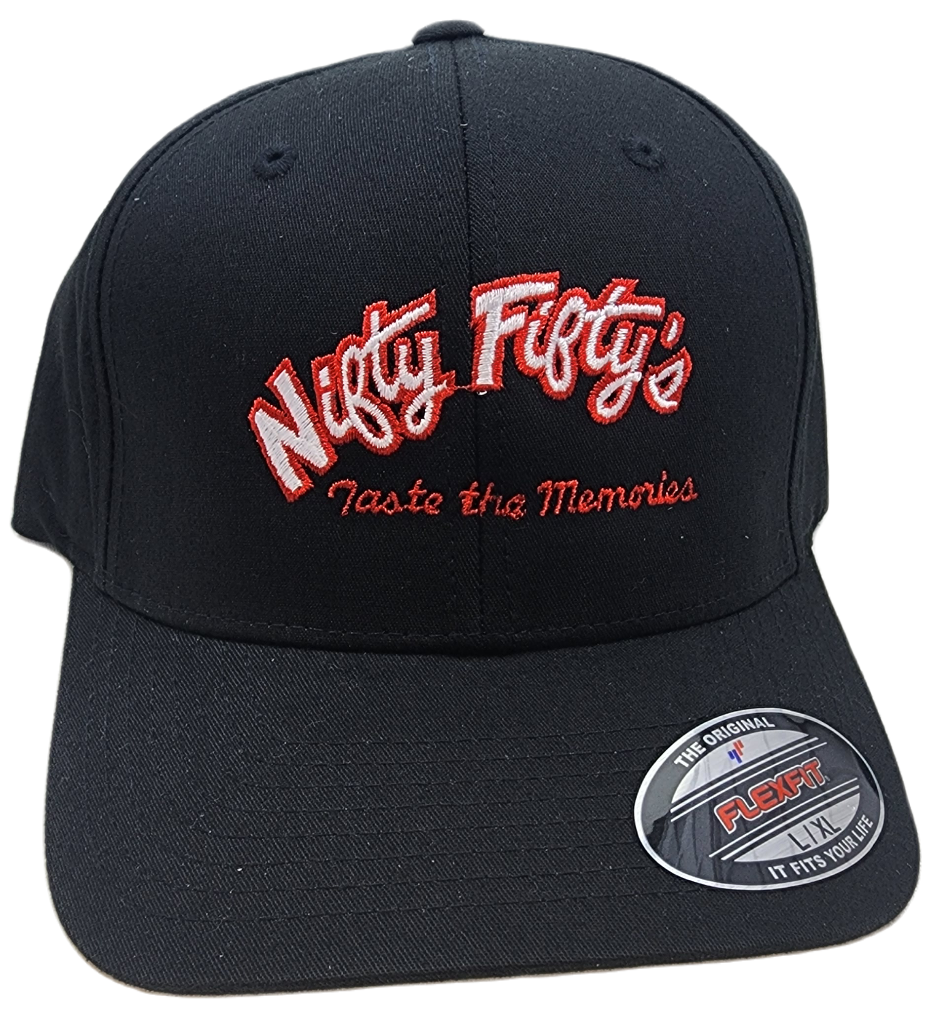 Nifty Fifty's Flex Fit Hat Red/Black | Nifty Fiftys