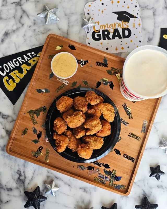 🎓 Congrats, grads!
Now let’s eat.
Nifty Fifty’s party trays are perfect for feeding your hungry crew. Order now & make your party a classic.

Preorder online at niftyfiftys.com or through our app! Available on Google Play and Apple App Store. 🎉