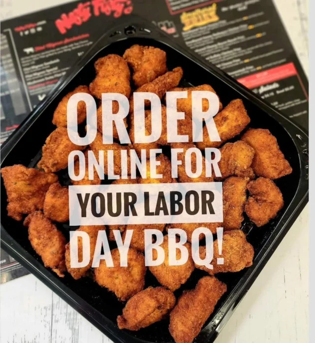Order online for your Labor Day BBQ! 🇺🇸 or check out our APP!

Chicken Nugget Styles: Garlic Parm, Spicy Thai Chili, Honey BBQ, Buffalo & Original.

Also available on UberEats, Doordash, & Grubhub *select locations